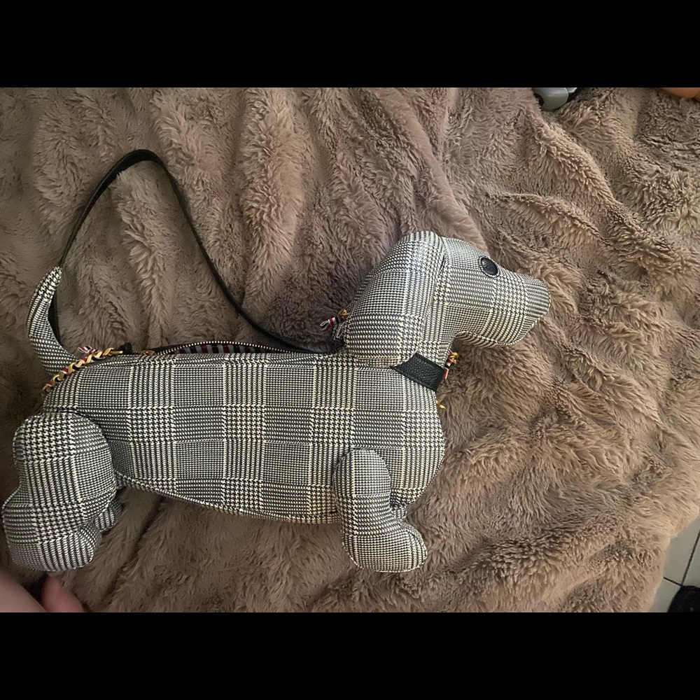 Thom Browne plaid dog crossbody purse - Picture 3 of 6